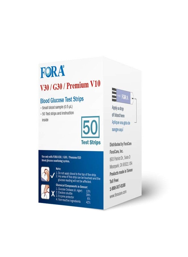 فورا شرائط اختبار FORA V30/G30/PremV10 DME، 50 شريطًا - Image 2